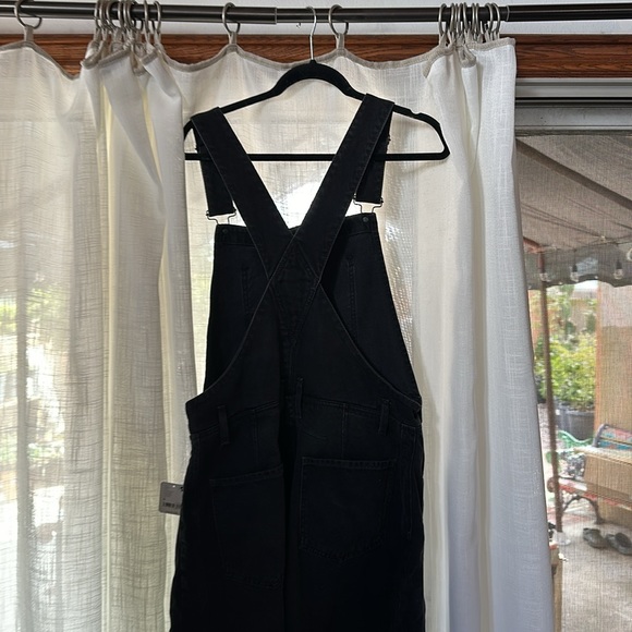 Free People We The Free Good Luck Barrel Overalls in Black LARGE LAST ONE - Picture 7 of 8